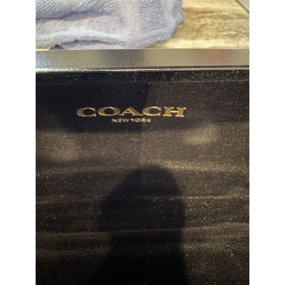 COACH Eyeglasses Sunglasses Black Hard Case  Clamshell Medium Size NWOT